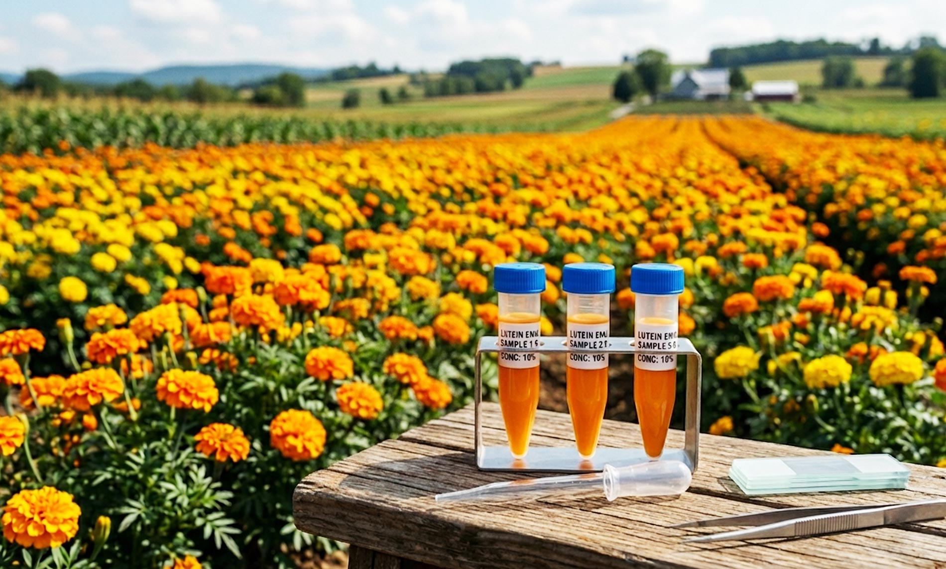 Lutein from marigold flowers